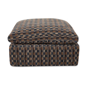 Cates Ottoman, Navy and Brown