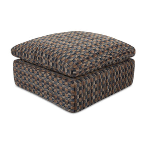 Cates Ottoman, Navy and Brown