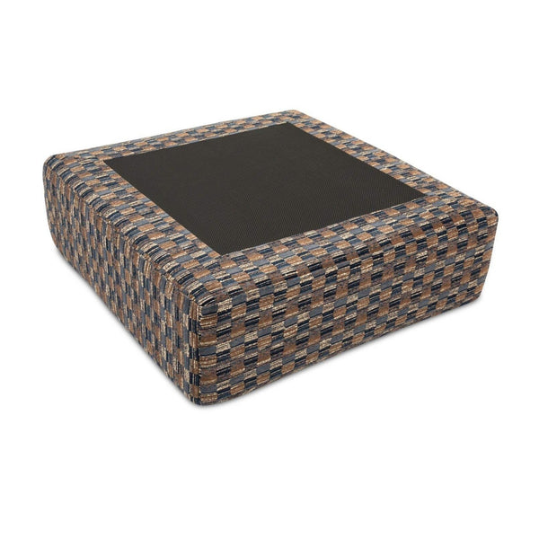 Cates Ottoman, Navy and Brown