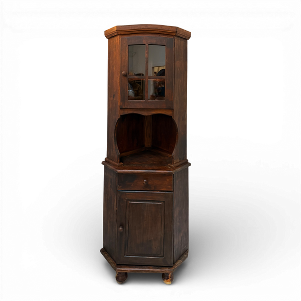 Vintage Wooden Corner Cabinet