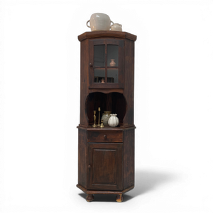 Vintage Wooden Corner Cabinet