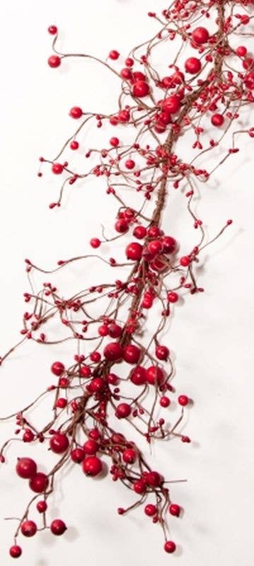 Berry Garland, Large, 55In, Red - Festive Touch