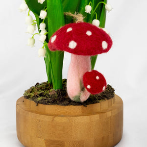 Red Spotted Mushroom Felt Ornament
