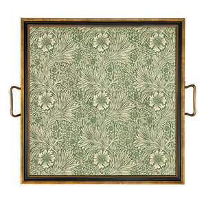 William Morris Marigold Decorative Tray with Brass Handles
