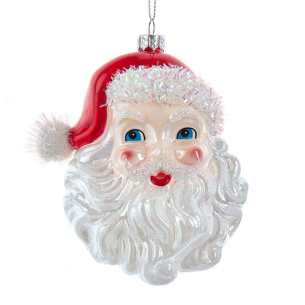 Glass Santa Head Ornament