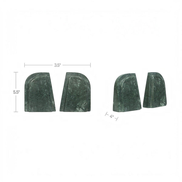 Carved Marble Bookends Set of 2