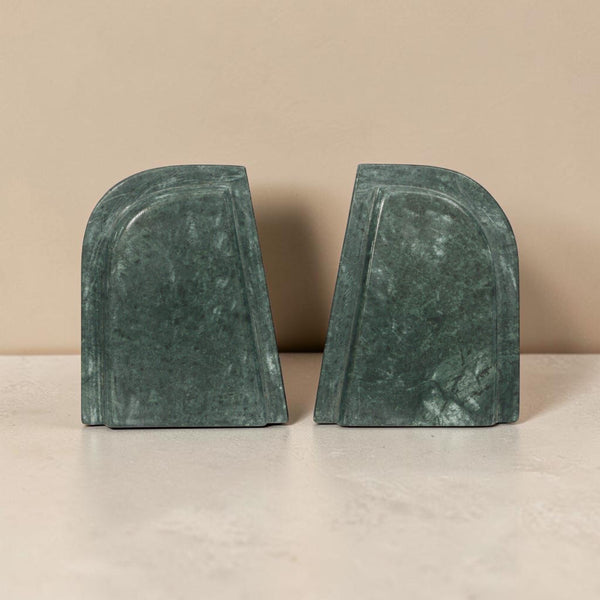 Carved Marble Bookends Set of 2