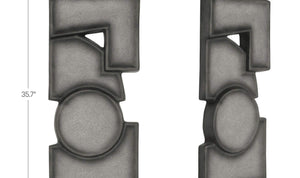 Teo Wall Sculpture Charcoal