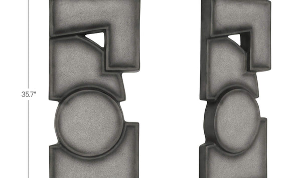 Teo Wall Sculpture Charcoal