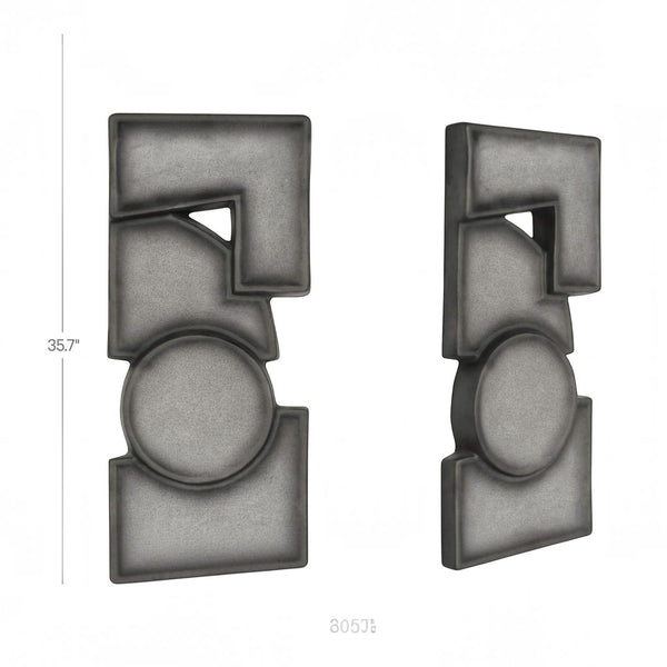 Charcoal Modernist Wall Sculpture