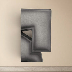 Charcoal Modernist Wall Sculpture