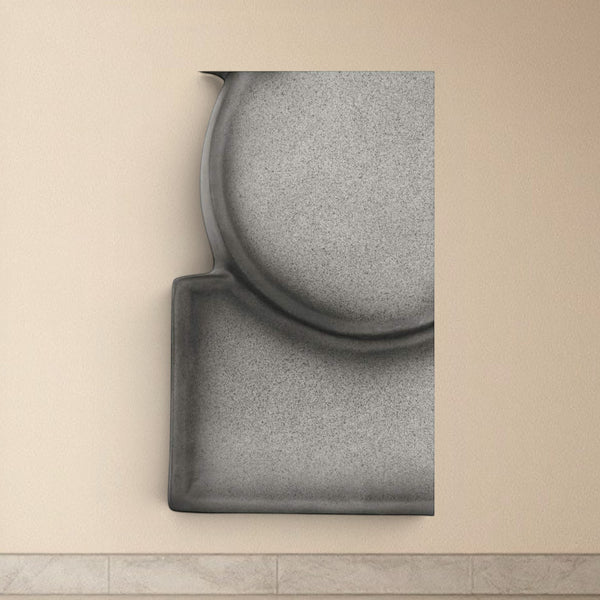 Charcoal Modernist Wall Sculpture