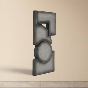 Charcoal Modernist Wall Sculpture