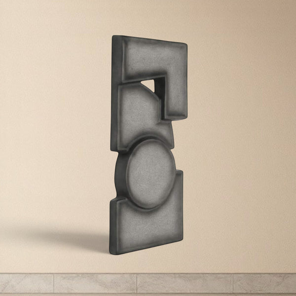 Charcoal Modernist Wall Sculpture