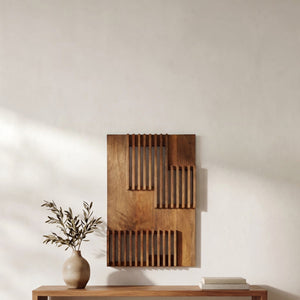 Cutout Geometric Wall Art Brown