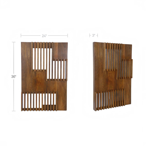 Cutout Geometric Wall Art Brown