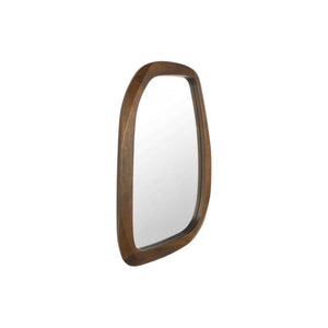 Freeform Oval Mirror Brown