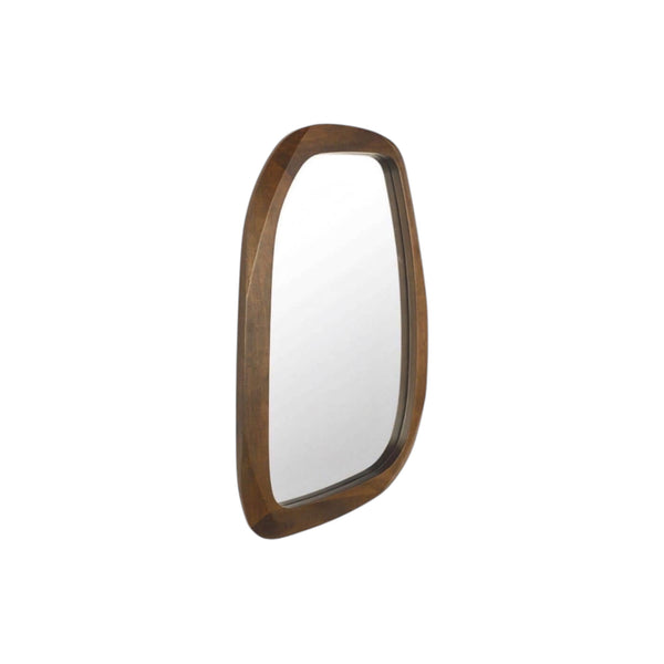 Freeform Oval Mirror Brown