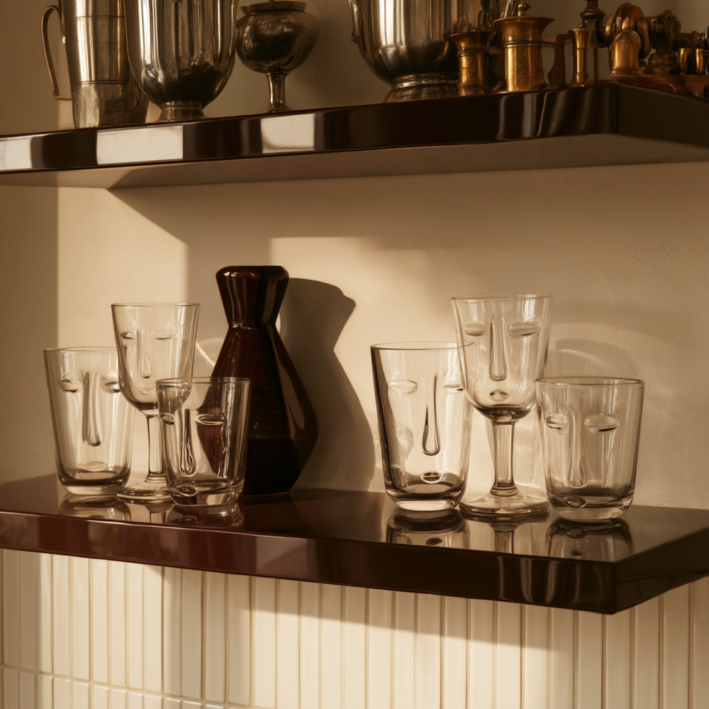 Resting Face Glassware