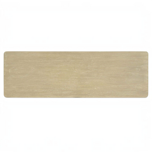 Top view of the deKor Scalloped Edge Sideboard in a natural wood finish with visible grain patterns.