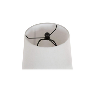 deKor table lamp replacement white fabric drum shade with black metal spider fitter hardware