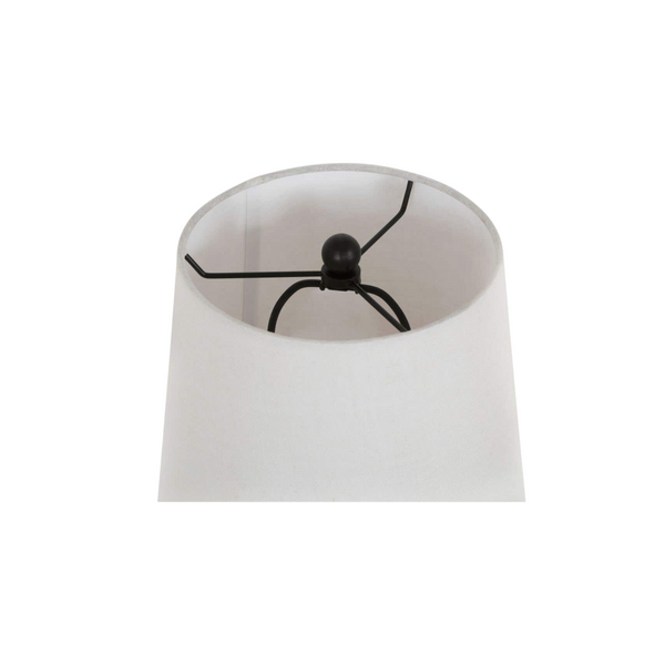 deKor table lamp replacement white fabric drum shade with black metal spider fitter hardware