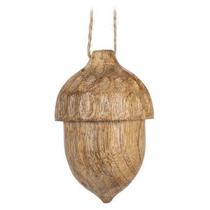 Carved Acorn Ornament