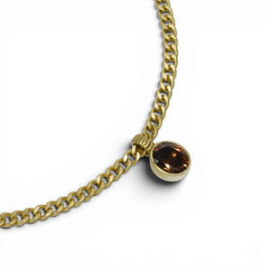 Smoky Quartz Pendant Necklace Chain