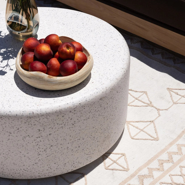 Terazzo Outdoor Coffee Table - Off White