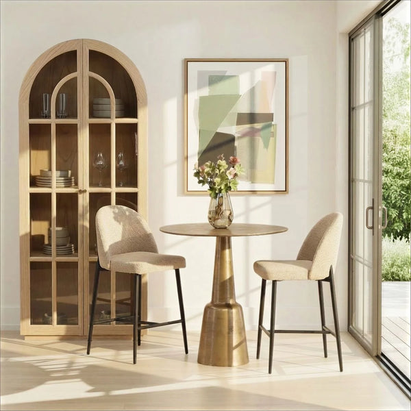 Cast Aluminum Counter Table - Brass