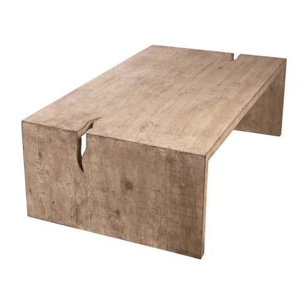 Reclaimed Pine Wood Coffee Table - Light