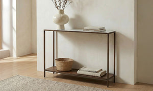 Bottego Console Table Antique Copper