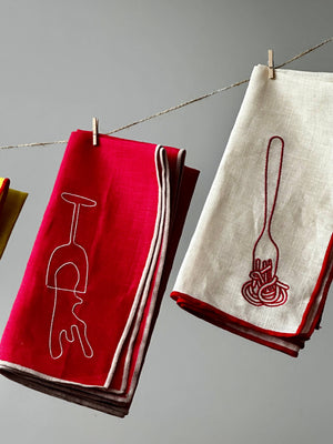 Spaghetti Linen Blend Napkins