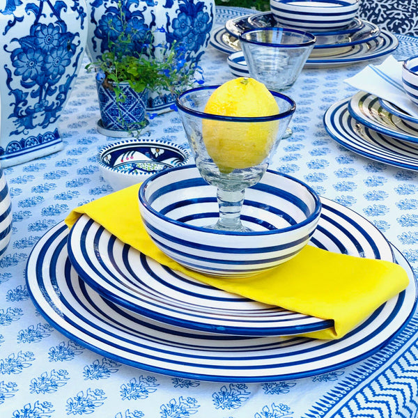 Cobalt Stripe Side Plate, Dinnerware