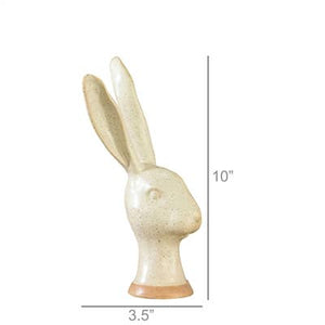 Hare Head, Ceramic - Sm - Matte White