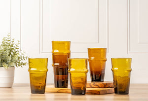 Amber Moroccan Beldi Glassware