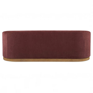 Curved Arm Chenille Sofa Berry