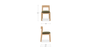 Oli Dining Chair Dark Green-Set of Two