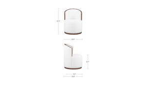 Rossi Swivel Dining Chair Cream