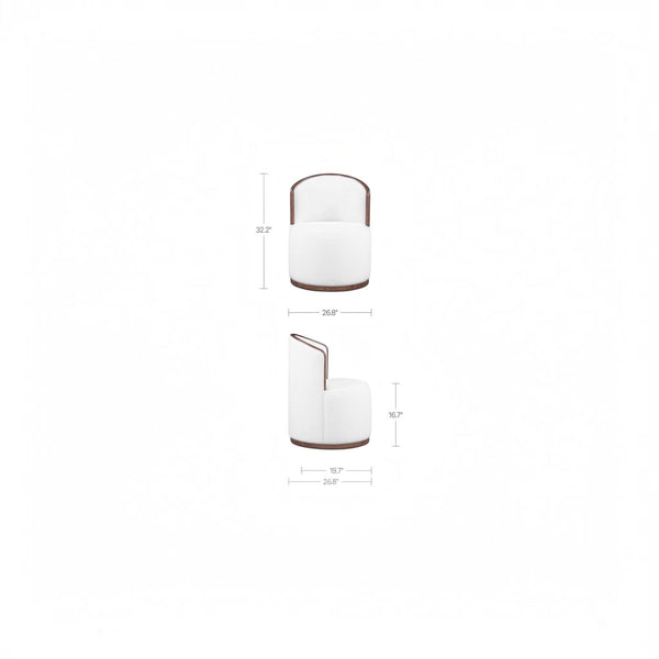 Swivel Dining Chair Cream