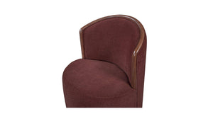 Rossi Swivel Dining Chair, Berry