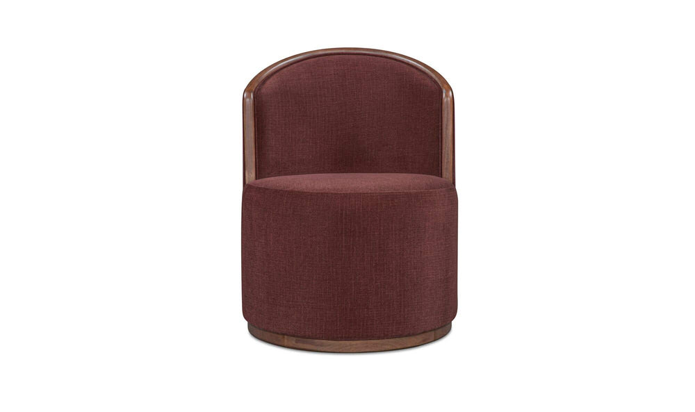 Rossi Swivel Dining Chair, Berry