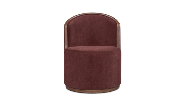 Rossi Swivel Dining Chair, Berry