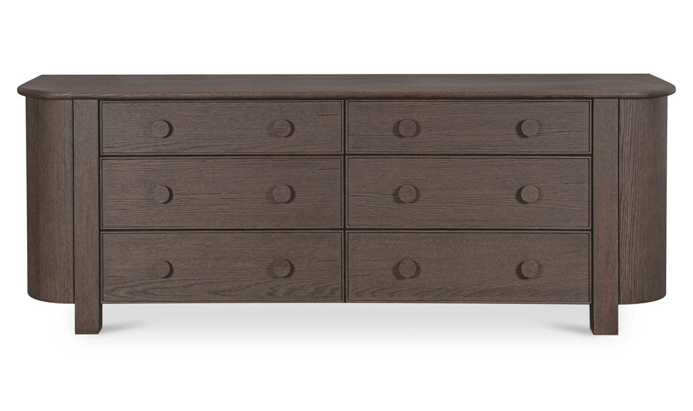 Loren 6 Drawer Dresser Dark Brown