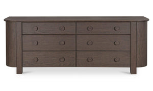 Loren 6 Drawer Dresser Dark Brown