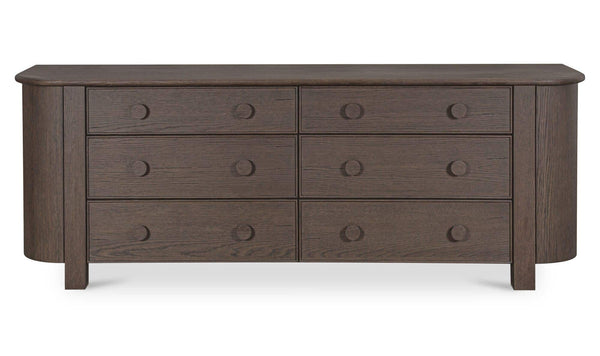 Loren 6 Drawer Dresser Dark Brown