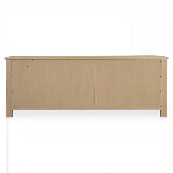 Curved-Corner 6 Drawer Dresser Natural