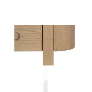 Curved-Corner 6 Drawer Dresser Natural