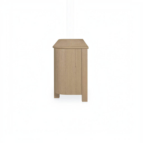Curved-Corner 6 Drawer Dresser Natural