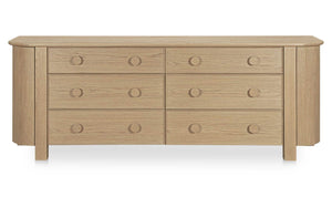 Loren 6 Drawer Dresser Natural